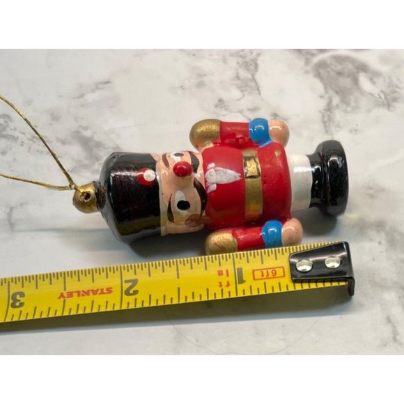 Vintage Toy Solider Wood Christmas Tree Ornament Handpainted 2.5" Tall - Picture 3 of 4